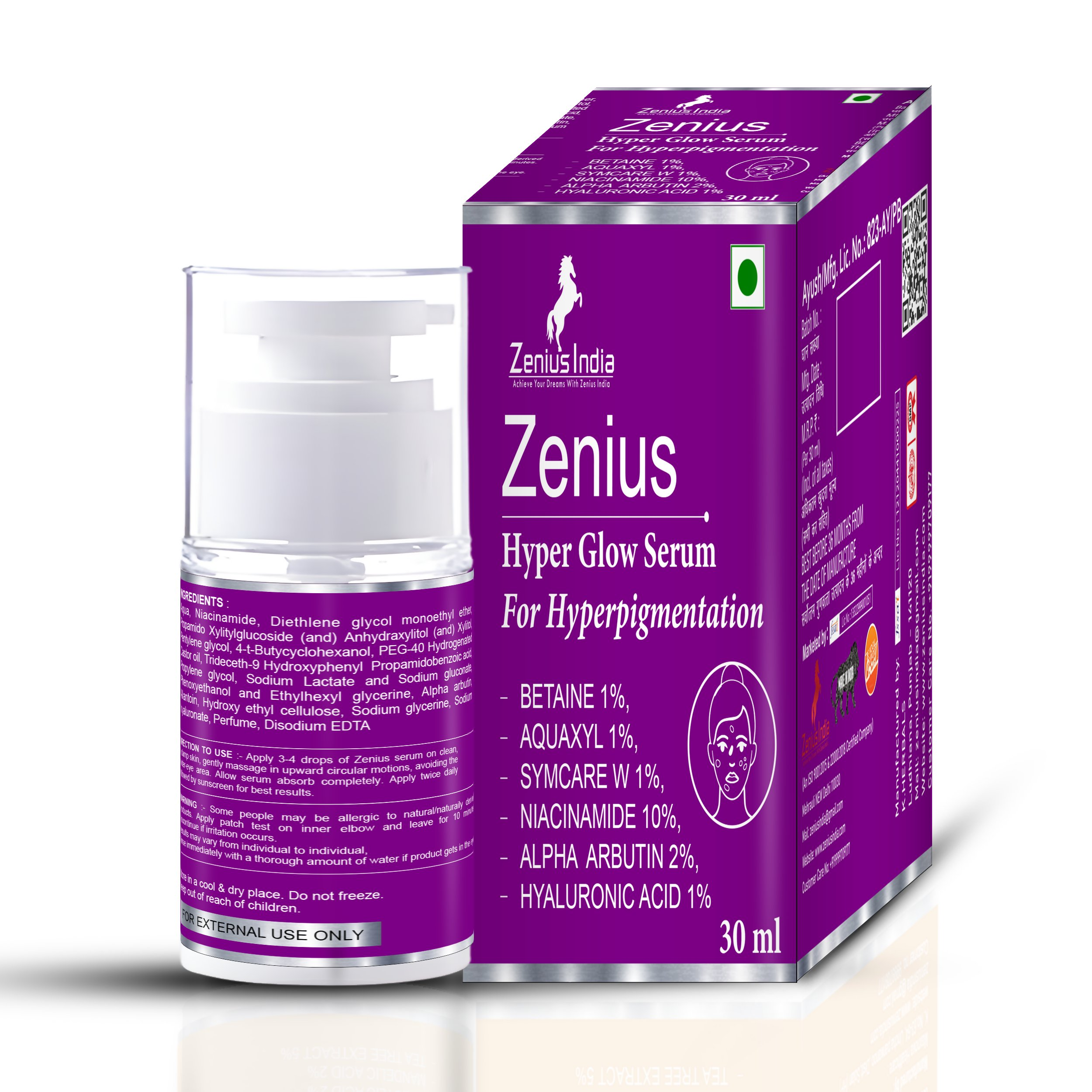 Zenius Hyper Glow serum for Hyperpigmentation | Grocsy