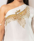 Timaraa Ivory Lumina Silk Co-Ord Set | Grocsy
