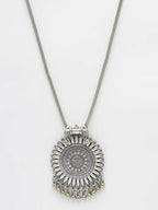NVR Women's Silver-Toned German Silver Oxidised Pandent | Grocsy