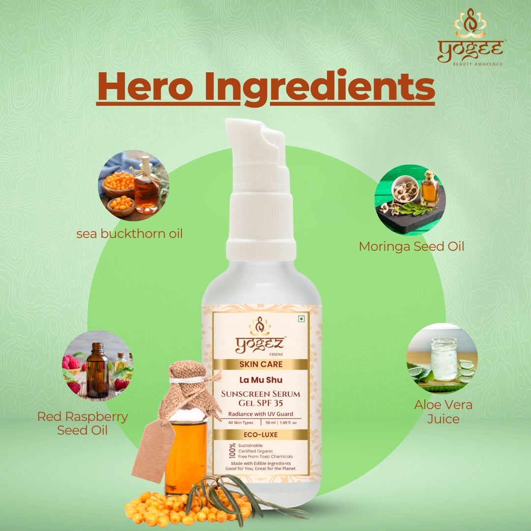 Yogez La Mu Shu Sunscreen Serum SPF 35 | Grocsy