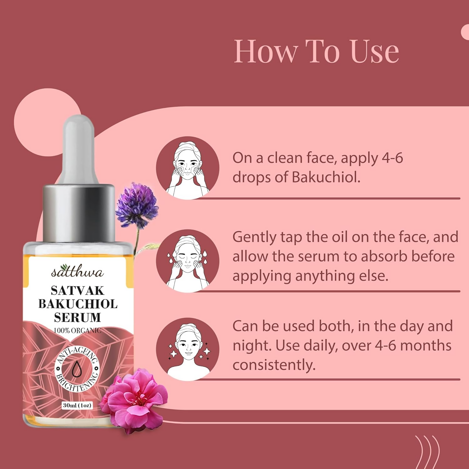 Satthwa Bakuchiol Serum For Even Skin Tone | Grocsy