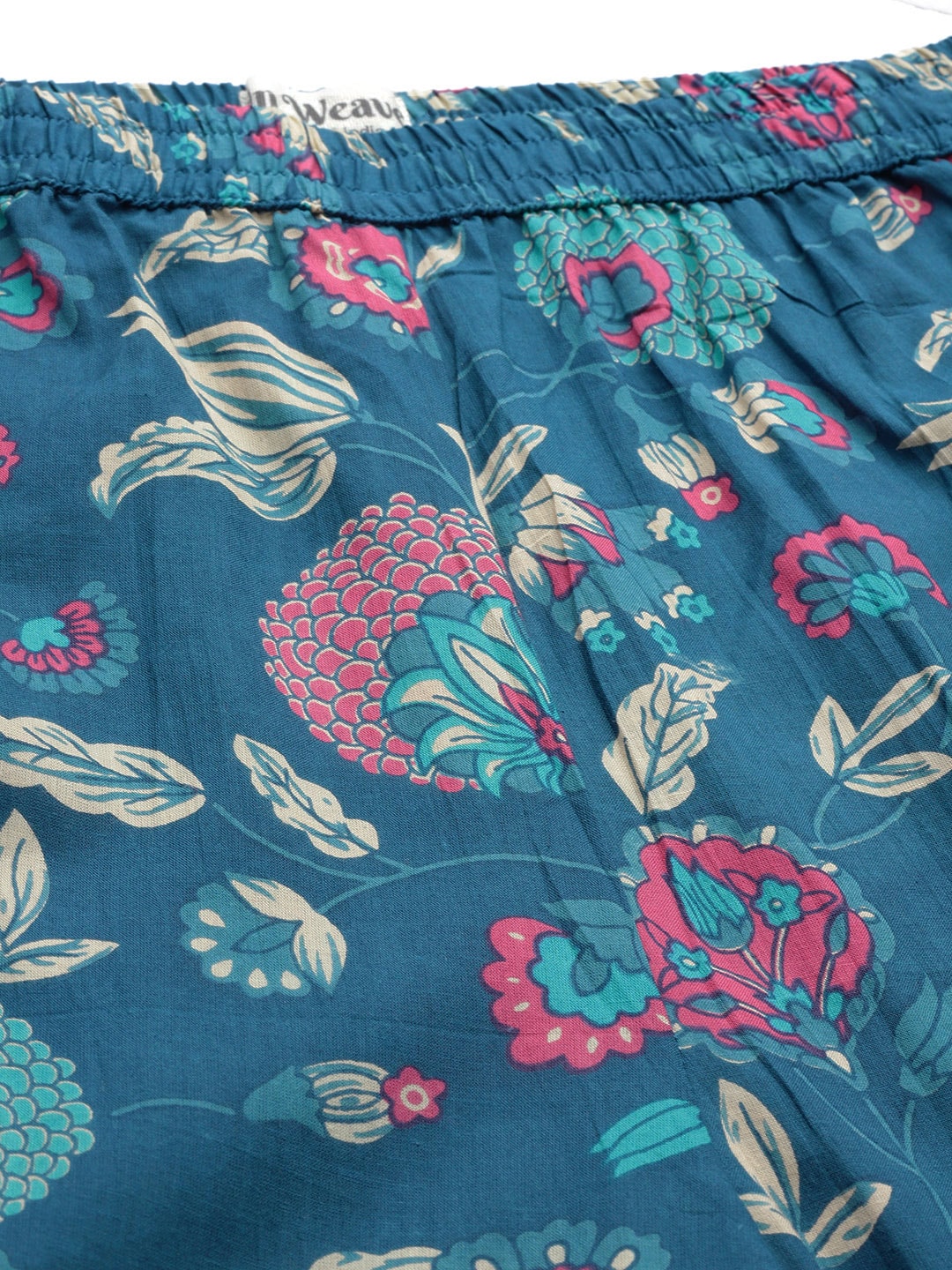 InWeave Blue Kalamkari Co Ord Set | Grocsy