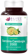 Bliss Welness Weight Management Garcinia Combogia 2000 Veg Tablet | Grocsy