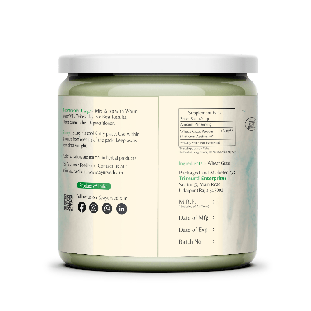 Ayurvedix Organic Wheatgrass Powder | Grocsy