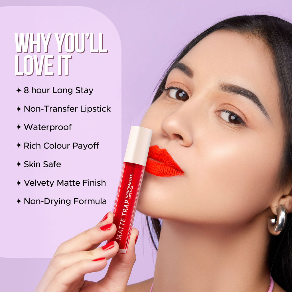 Hilary Rhoda Matte Trap Liquid Lipstick - Liberal Red 20 | Grocsy