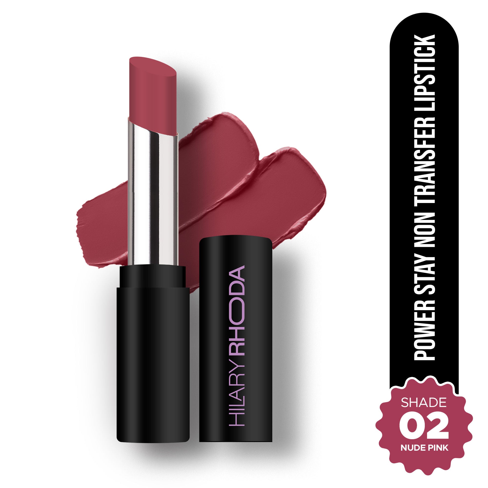 Hilary Rhoda Power Stay Non Transfer Lipstick - Nude Pink 02 | Grocsy