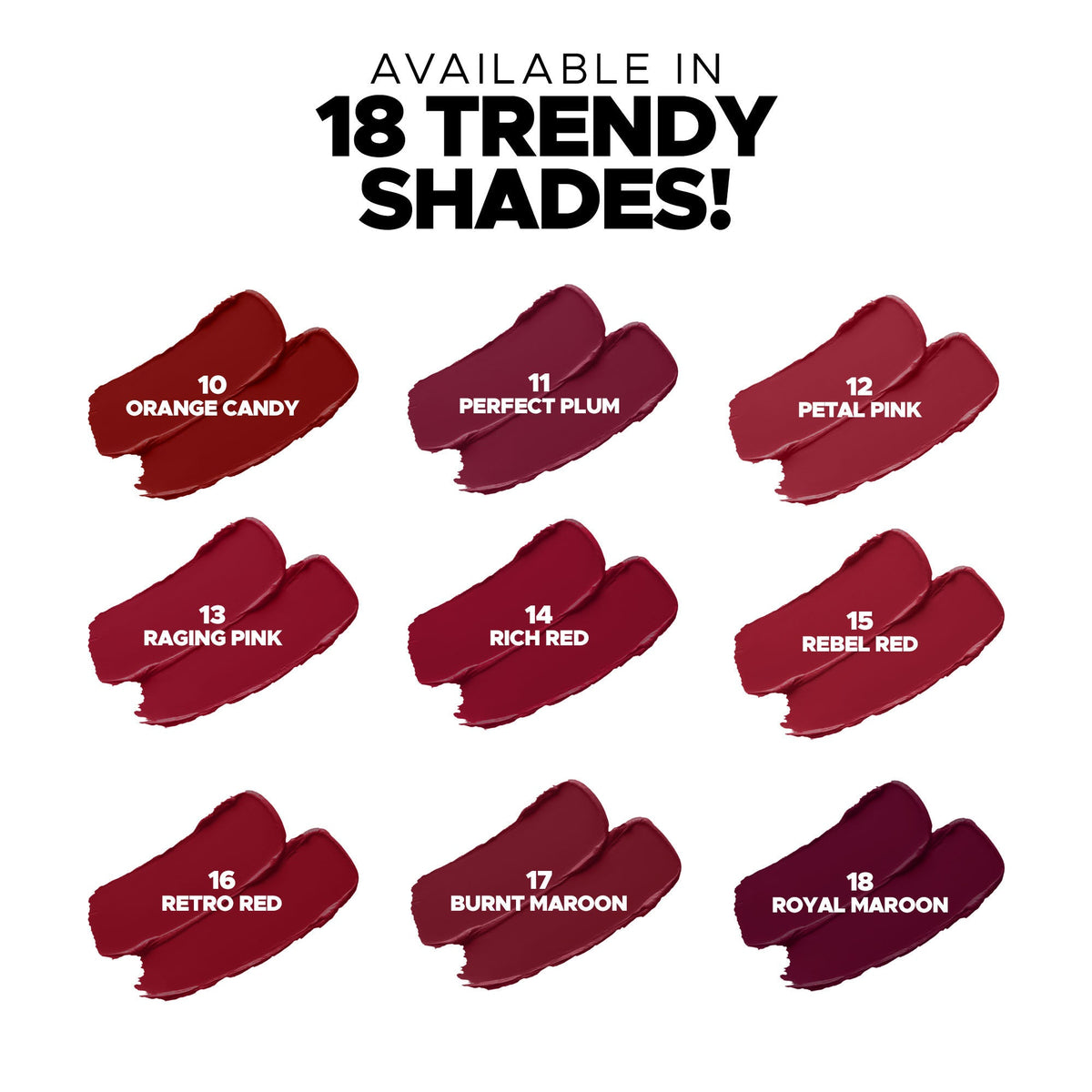 Hilary Rhoda Power Stay Non Transfer Lipstick - Orange Candy 10 | Grocsy