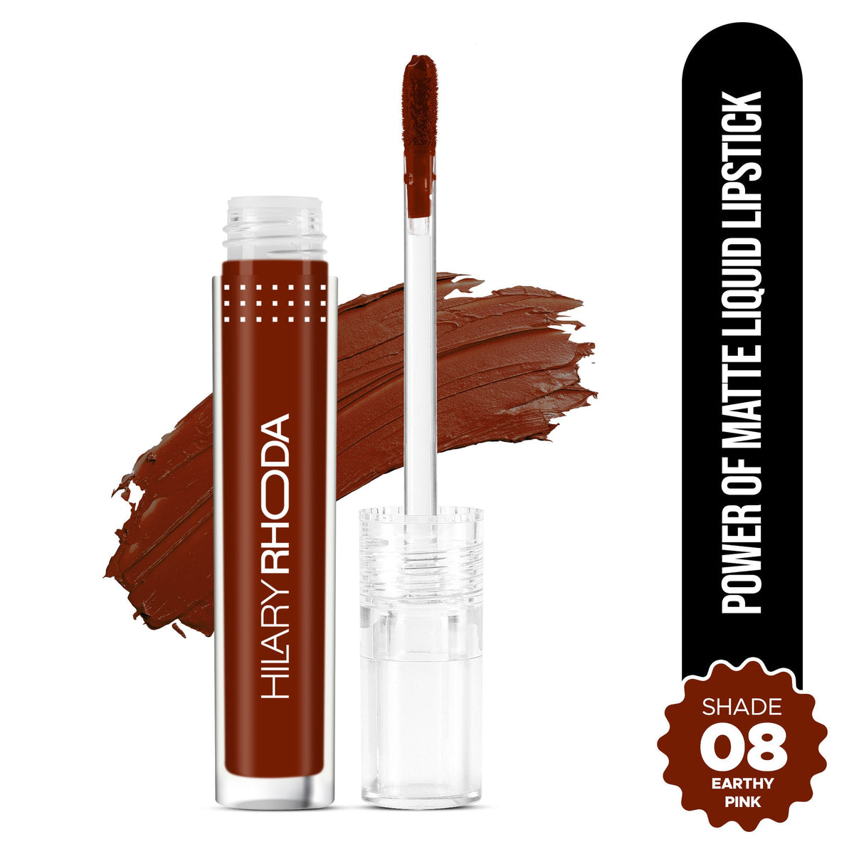 Hilary Rhoda Power Of Matte Liquid Lipstick - Earthy Pink 08 | Grocsy