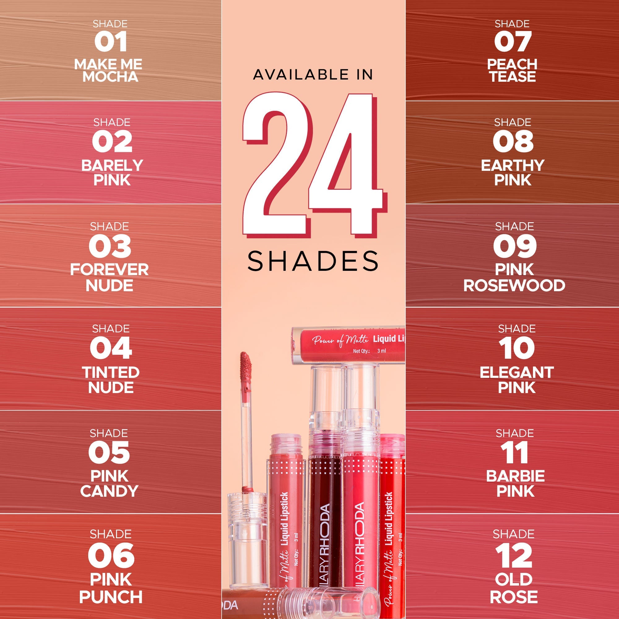Hilary Rhoda Power Of Matte Liquid Lipstick - Earthy Pink 08 | Grocsy