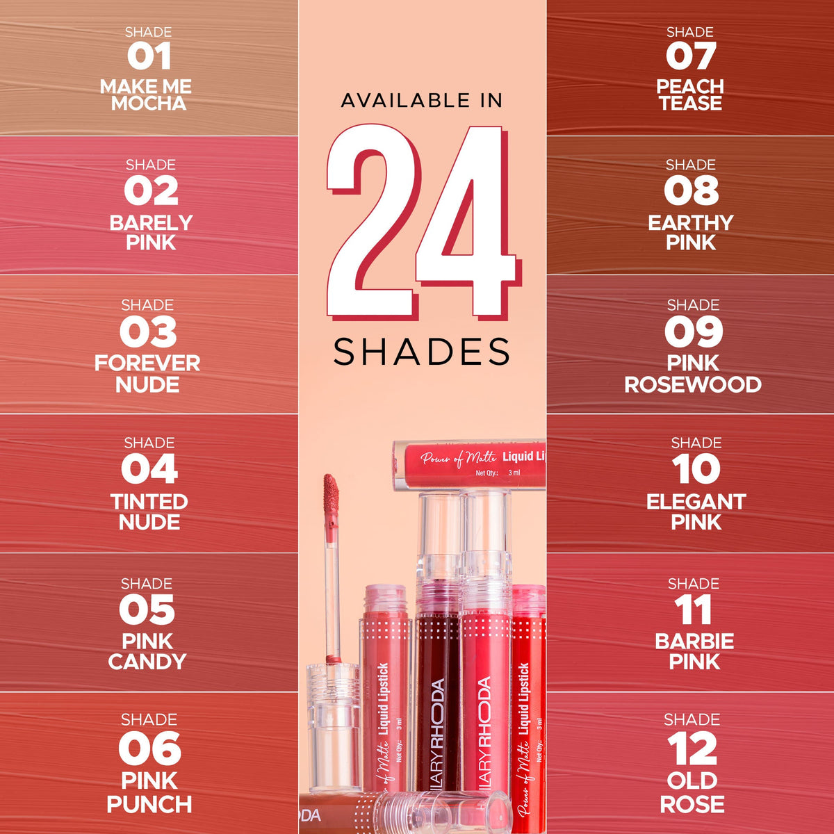 Hilary Rhoda Power Of Matte Liquid Lipstick - Delicate Brown 19 | Grocsy