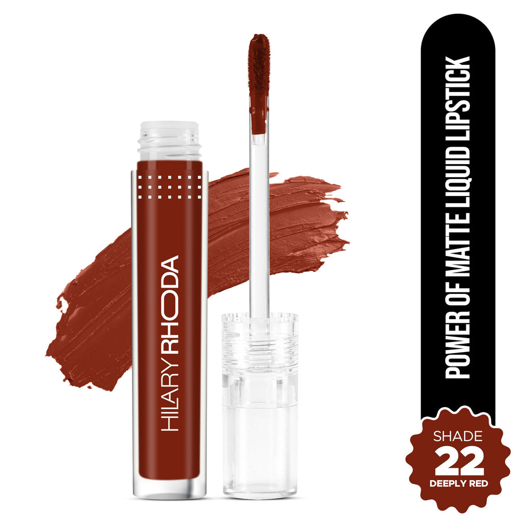 Hilary Rhoda Power Of Matte Liquid Lipstick - Deeply Red 22 | Grocsy
