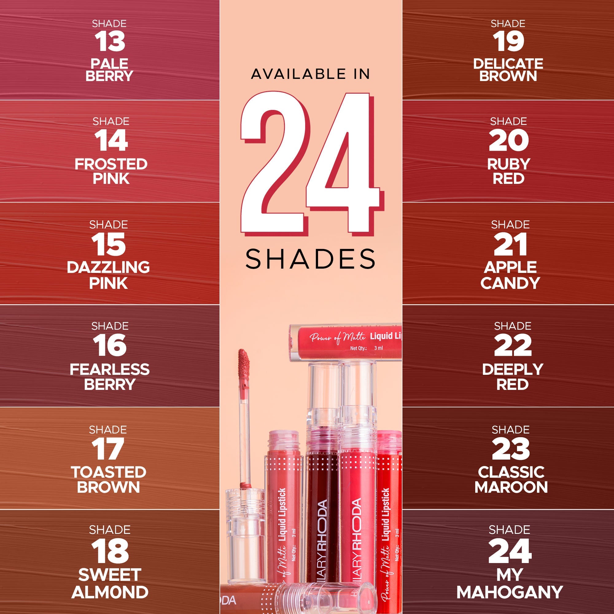 Hilary Rhoda Power Of Matte Liquid Lipstick - Deeply Red 22 | Grocsy