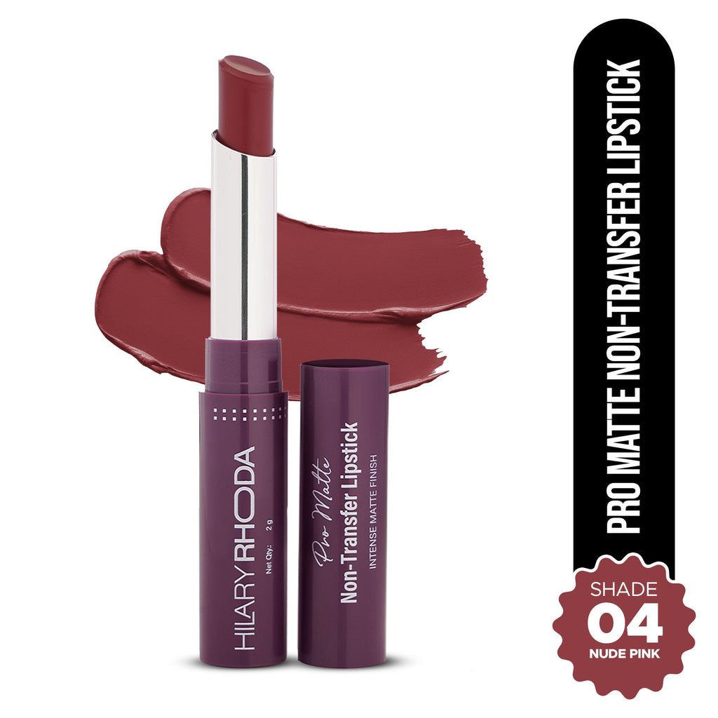 Hilary Rhoda Pro Matte Non-Transfer Waterproof Lipstick - Nude Pink 04 | Grocsy