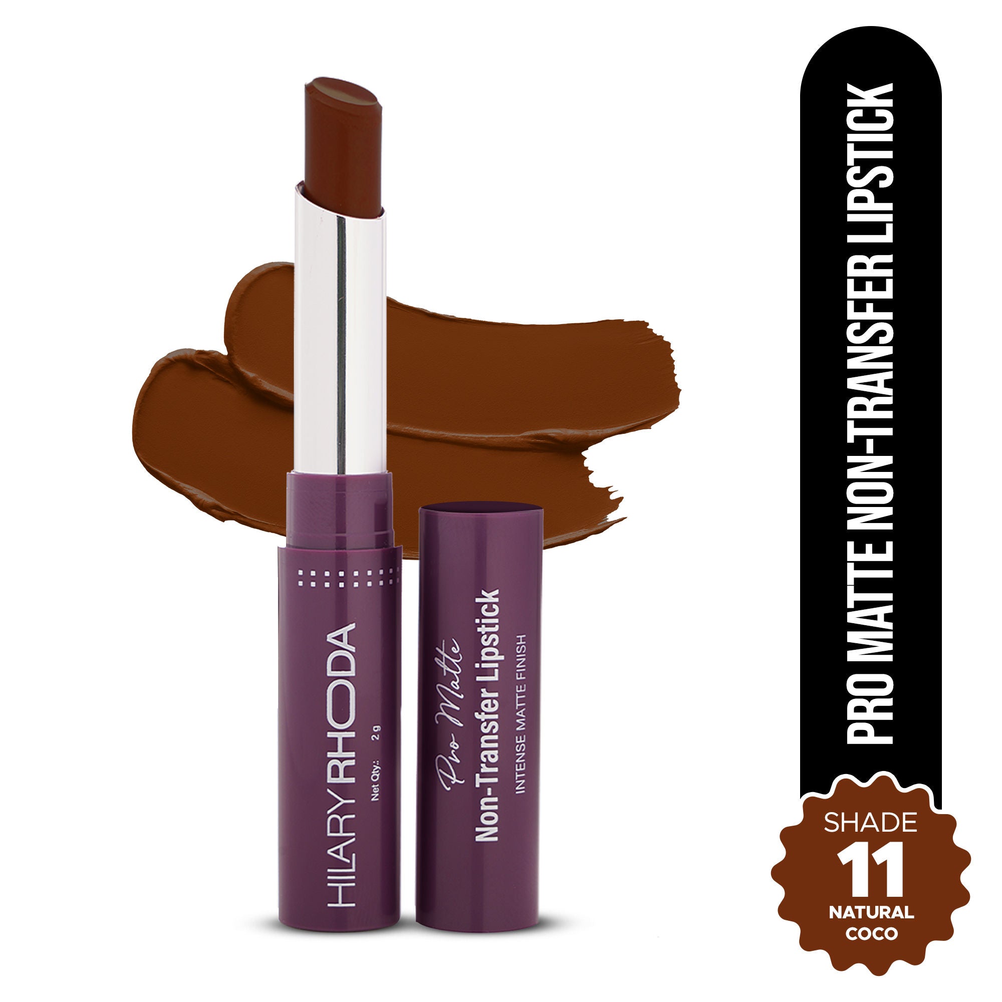 Hilary Rhoda Pro Matte Non-Transfer Waterproof Lipstick - Natural Coco 11 | Grocsy