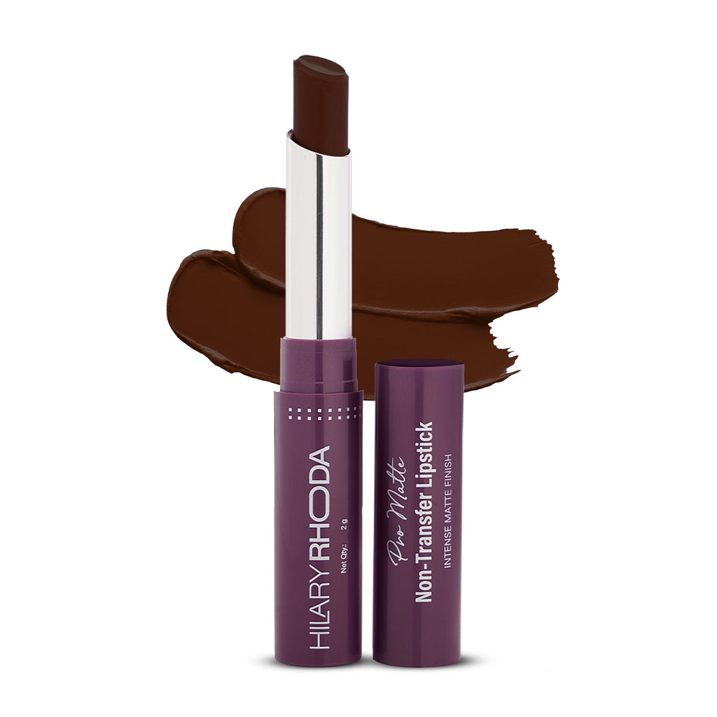 Hilary Rhoda Pro Matte Non-Transfer Waterproof Lipstick - Dark Brown 13 | Grocsy