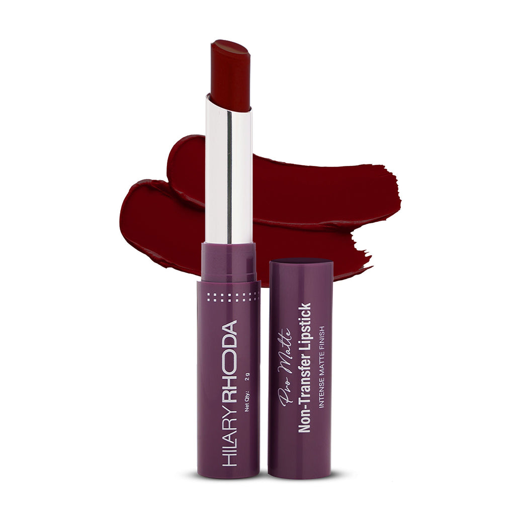 Hilary Rhoda Pro Matte Non-Transfer Waterproof Lipstick - Maroon 19 | Grocsy