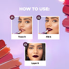 Hilary Rhoda Pro Matte Non-Transfer Waterproof Lipstick - Berry Bean 23 | Grocsy