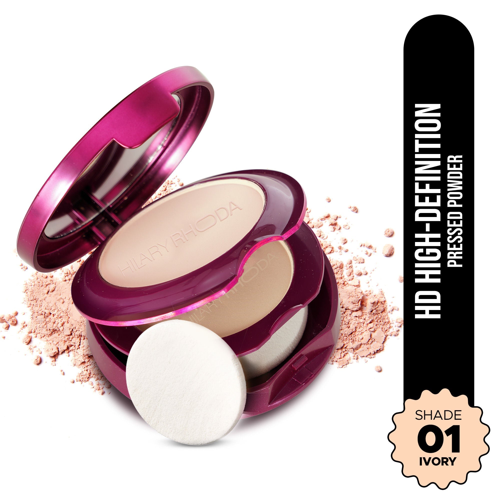 Hilary Rhoda HD High-Definition Matte Pressed Powder - My Ivory 01 | Grocsy