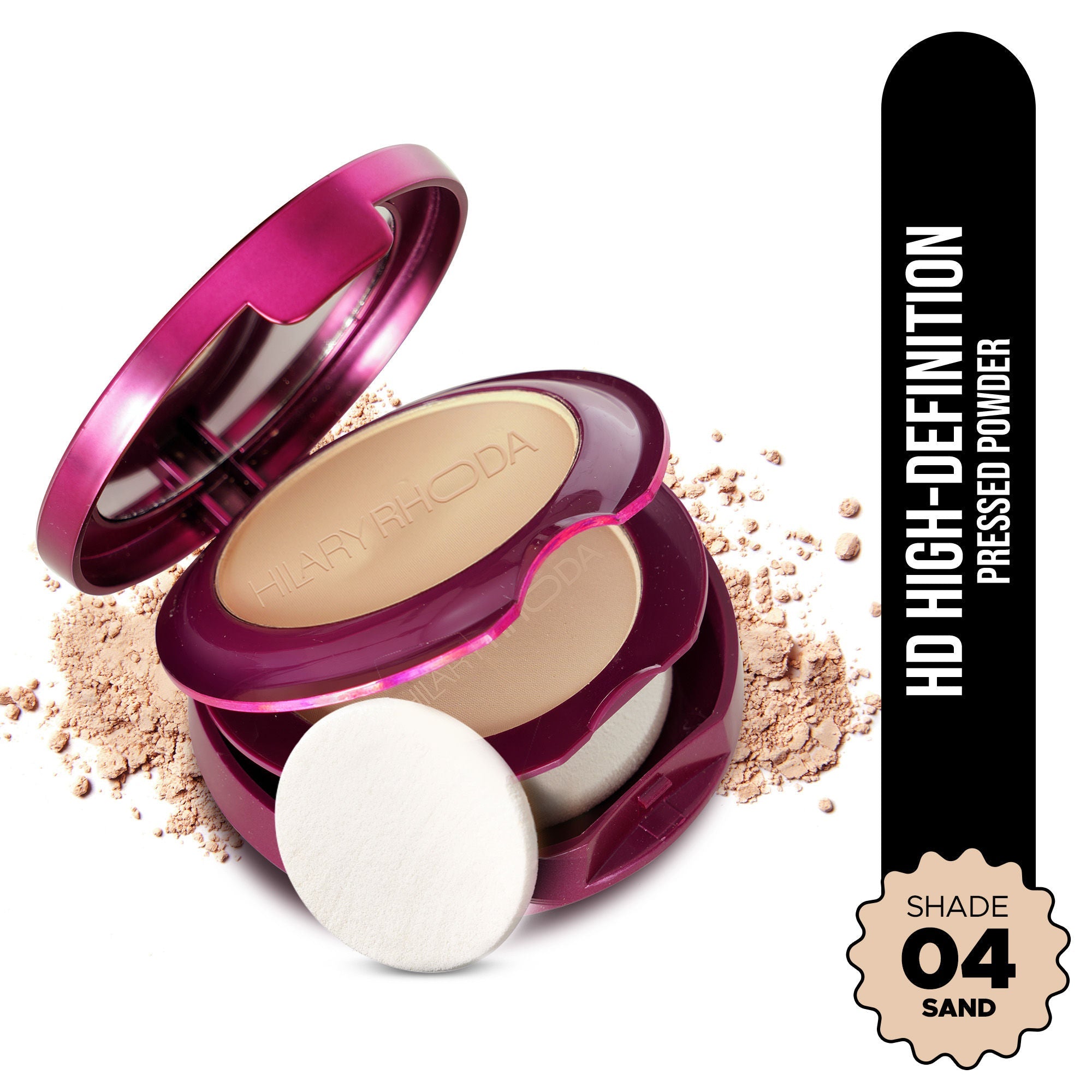 Hilary Rhoda HD High-Definition Matte Pressed Powder - Sand 04 | Grocsy