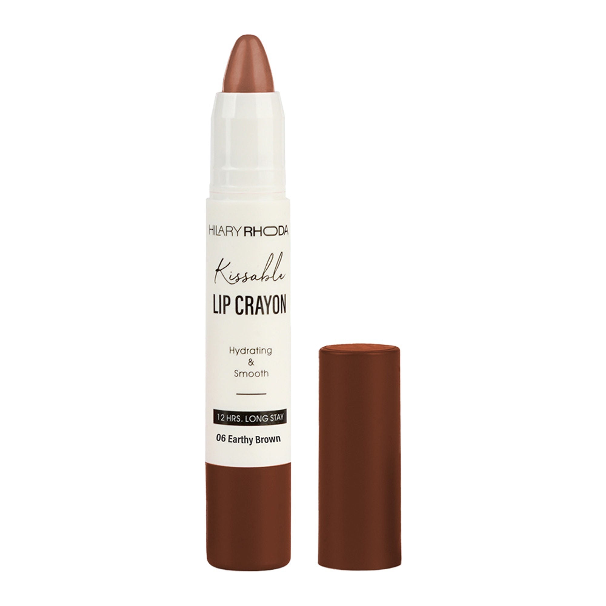 Hilary Rhoda Kissable Matte Lip Crayon - Earthy Brown 06 | Grocsy