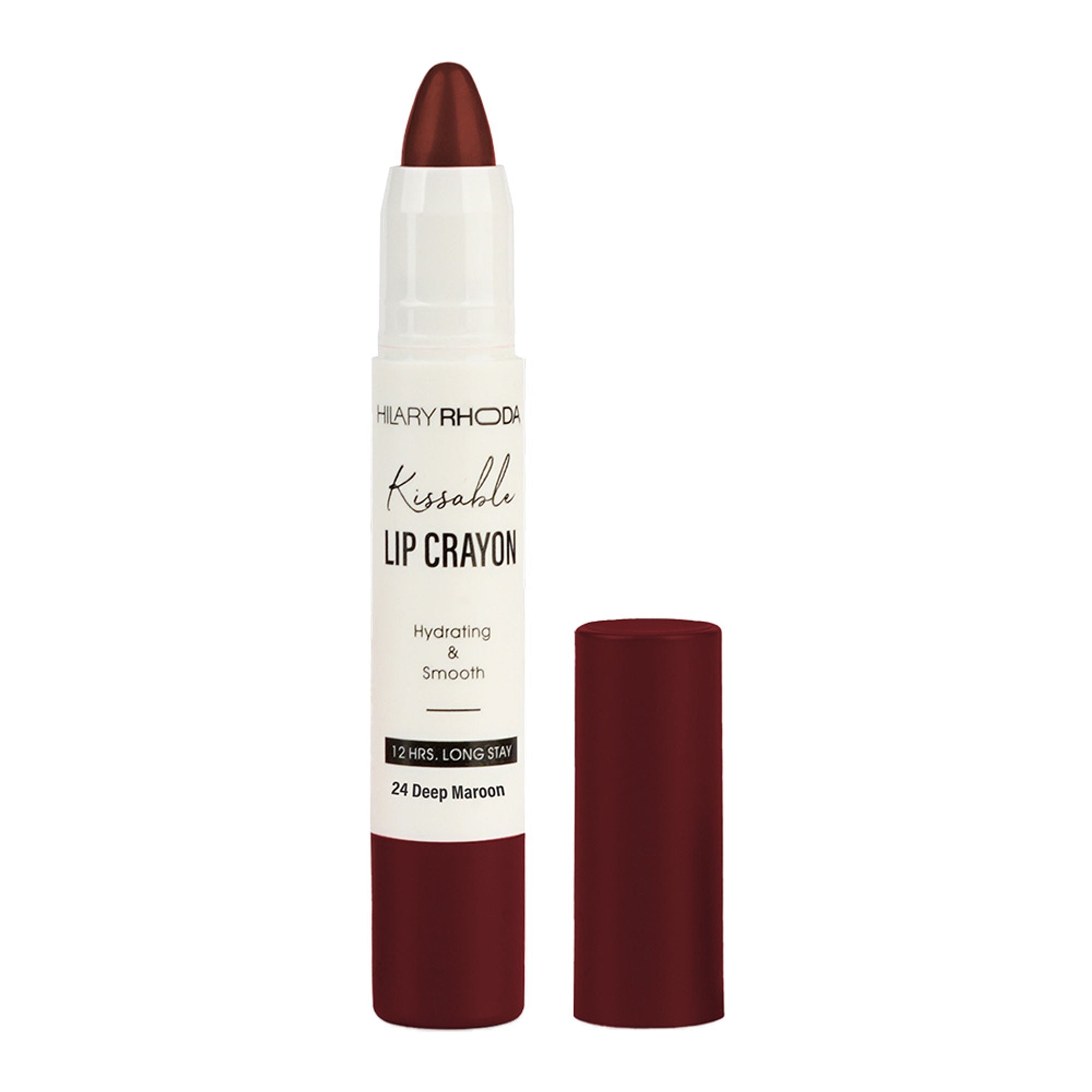 Hilary Rhoda Kissable Matte Lip Crayon - Deep Maroon 24 | Grocsy