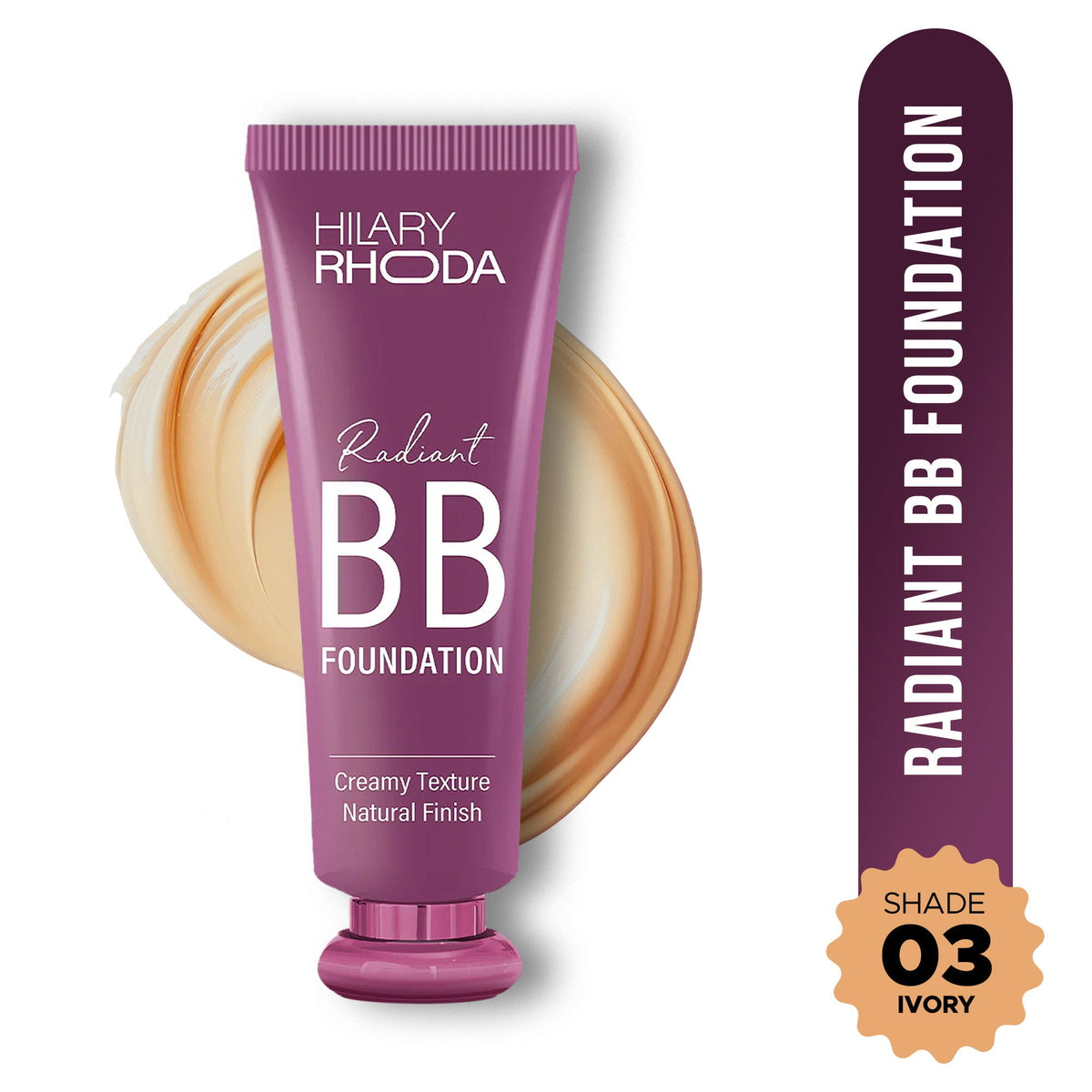 Hilary Rhoda Radiant Bb Foundation - Ivory 03 | Grocsy