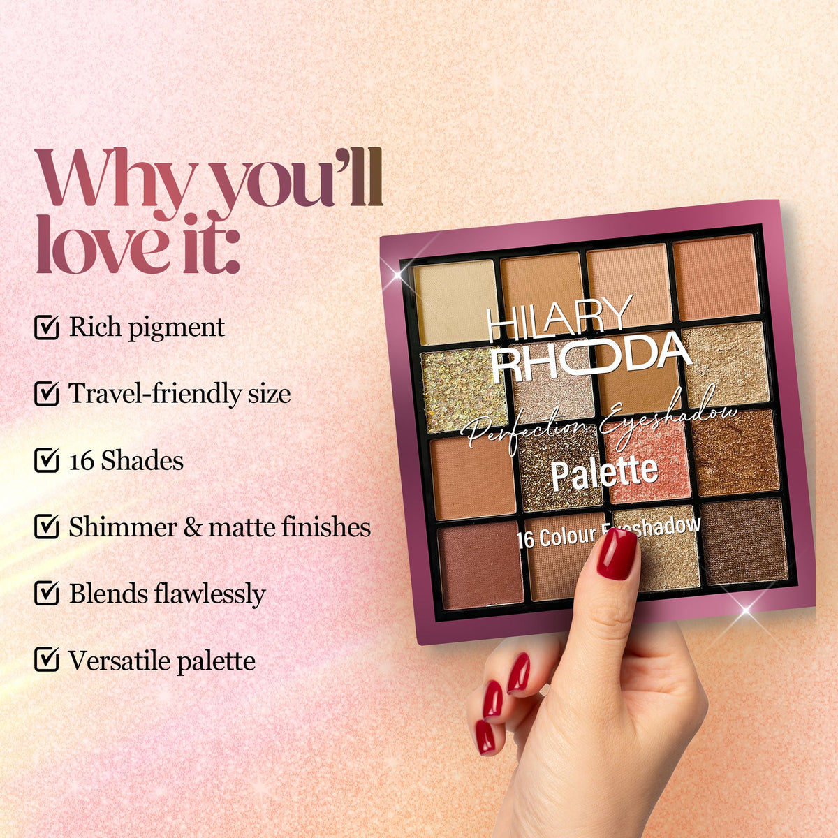 Hilary Rhoda Perfection Eyeshadow Palette - 3 | Grocsy