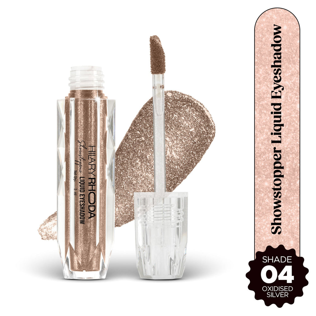 Hilary Rhoda Showstopper Liquid Eyeshadow - Oxidised Silver 04 | Grocsy