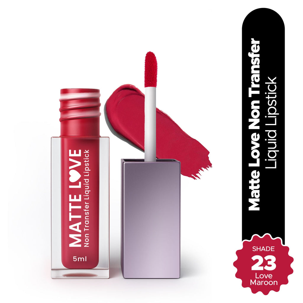 Hilary Rhoda Matte Love Non Transfer Liquid Lipstick - Love Maroon 23 | Grocsy