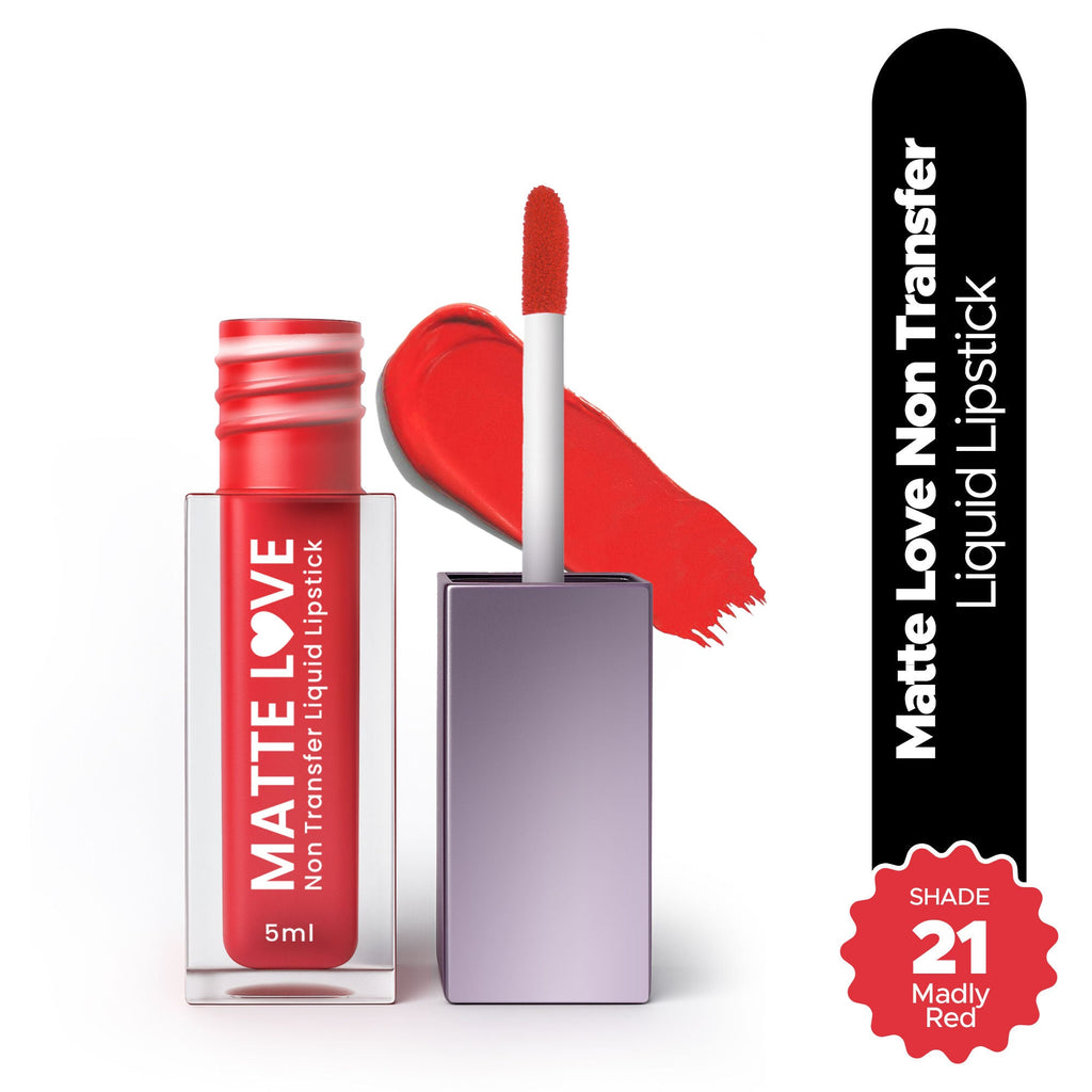Hilary Rhoda Matte Love Non Transfer Liquid Lipstick - Madly Red 21 | Grocsy