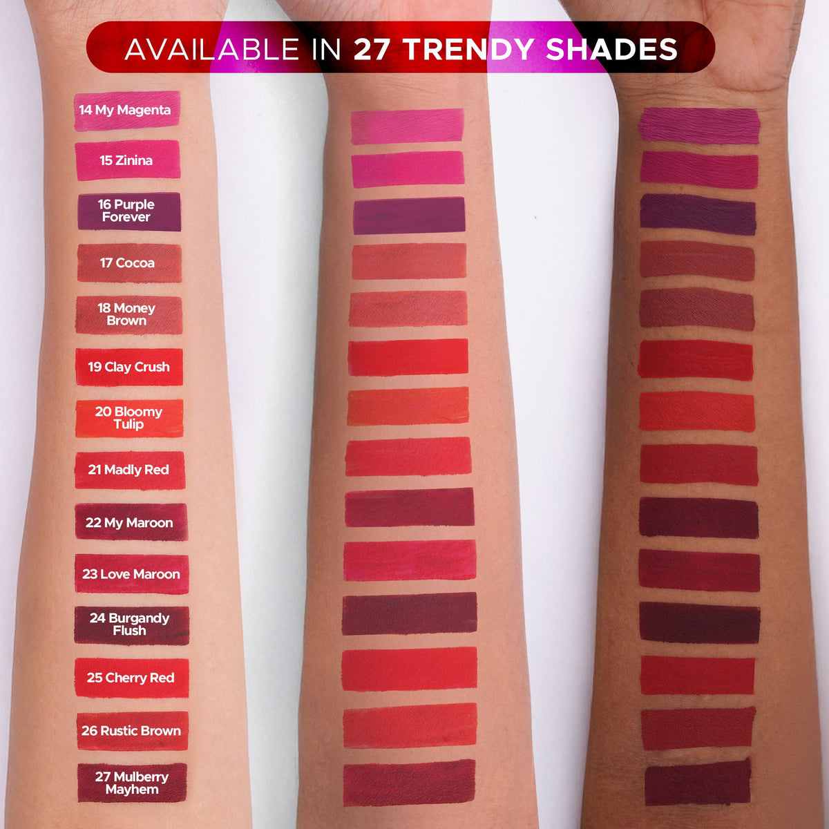 Hilary Rhoda Matte Love Non Transfer Liquid Lipstick - Madly Red 21 | Grocsy