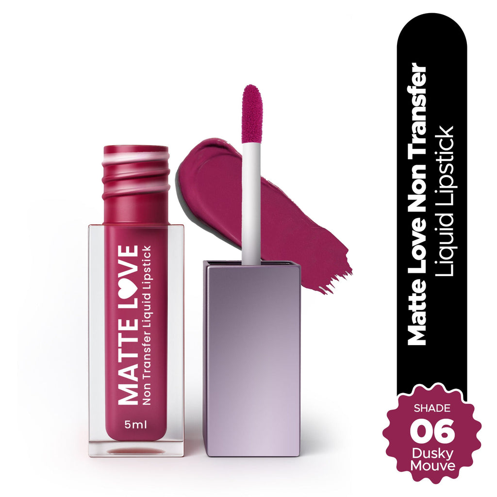 Hilary Rhoda Matte Love Non Transfer Liquid Lipstick - Dusky Mouve 06 | Grocsy
