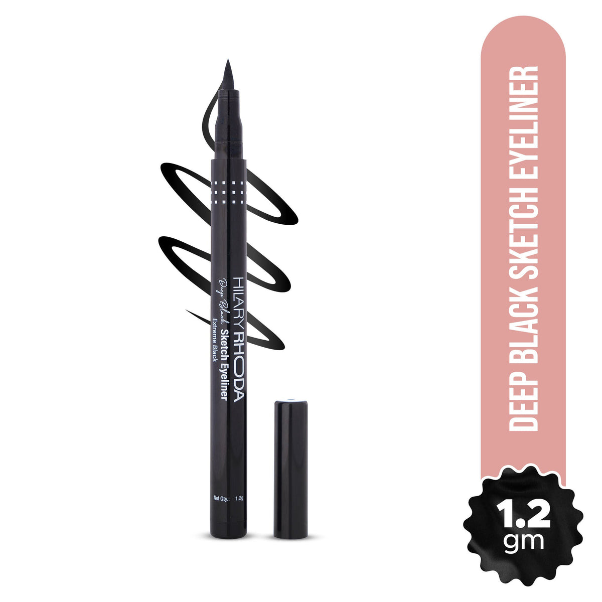 Hilary Rhoda Deep Black Sketch Waterproof Eyeliner | Grocsy