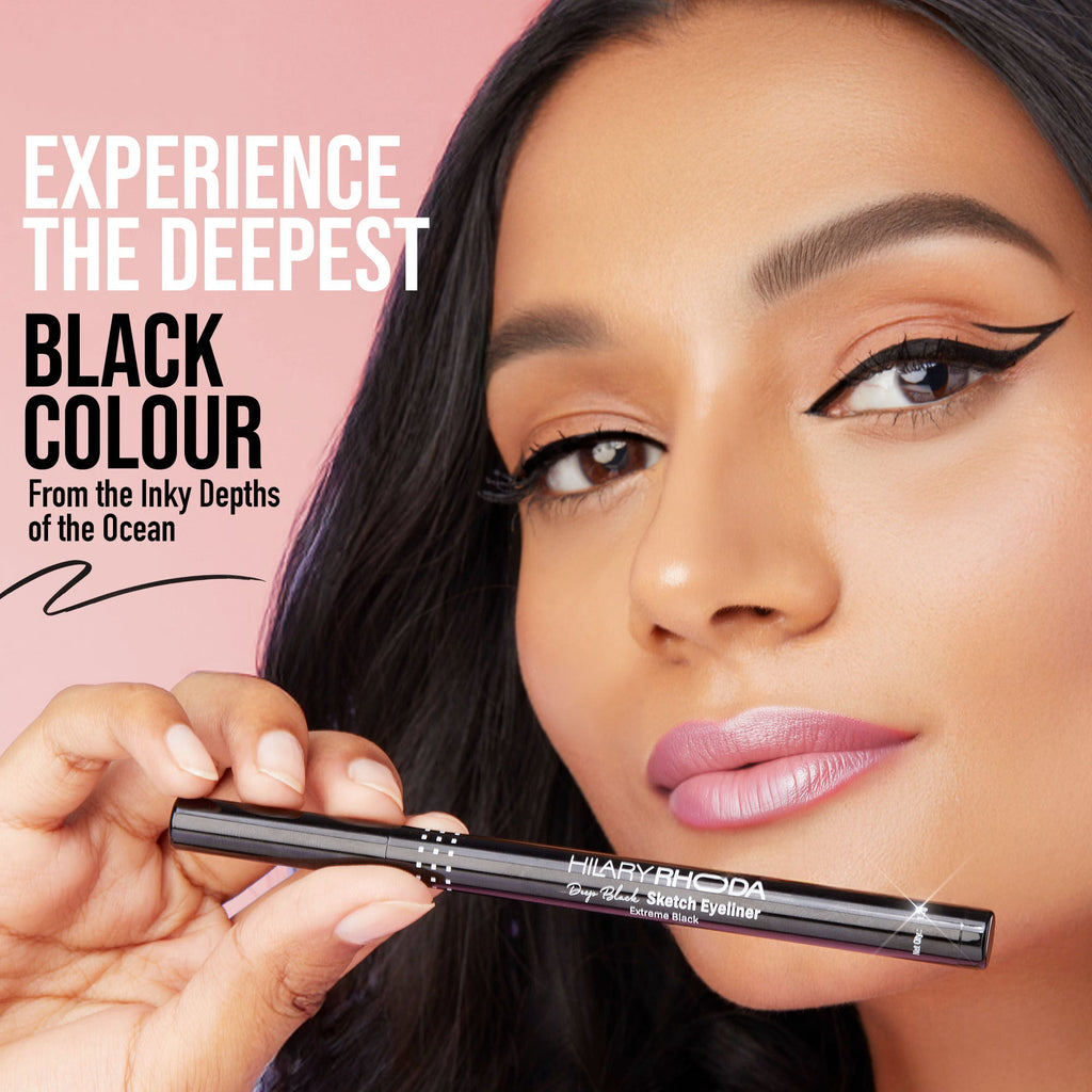 Hilary Rhoda Deep Black Sketch Waterproof Eyeliner | Grocsy