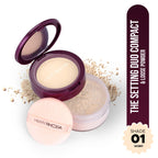 Hilary Rhoda The Setting Duo Matte Compact Powder - Ivory 01 | Grocsy
