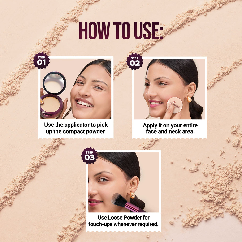 Hilary Rhoda The Setting Duo Matte Compact Powder - Ivory 01 | Grocsy