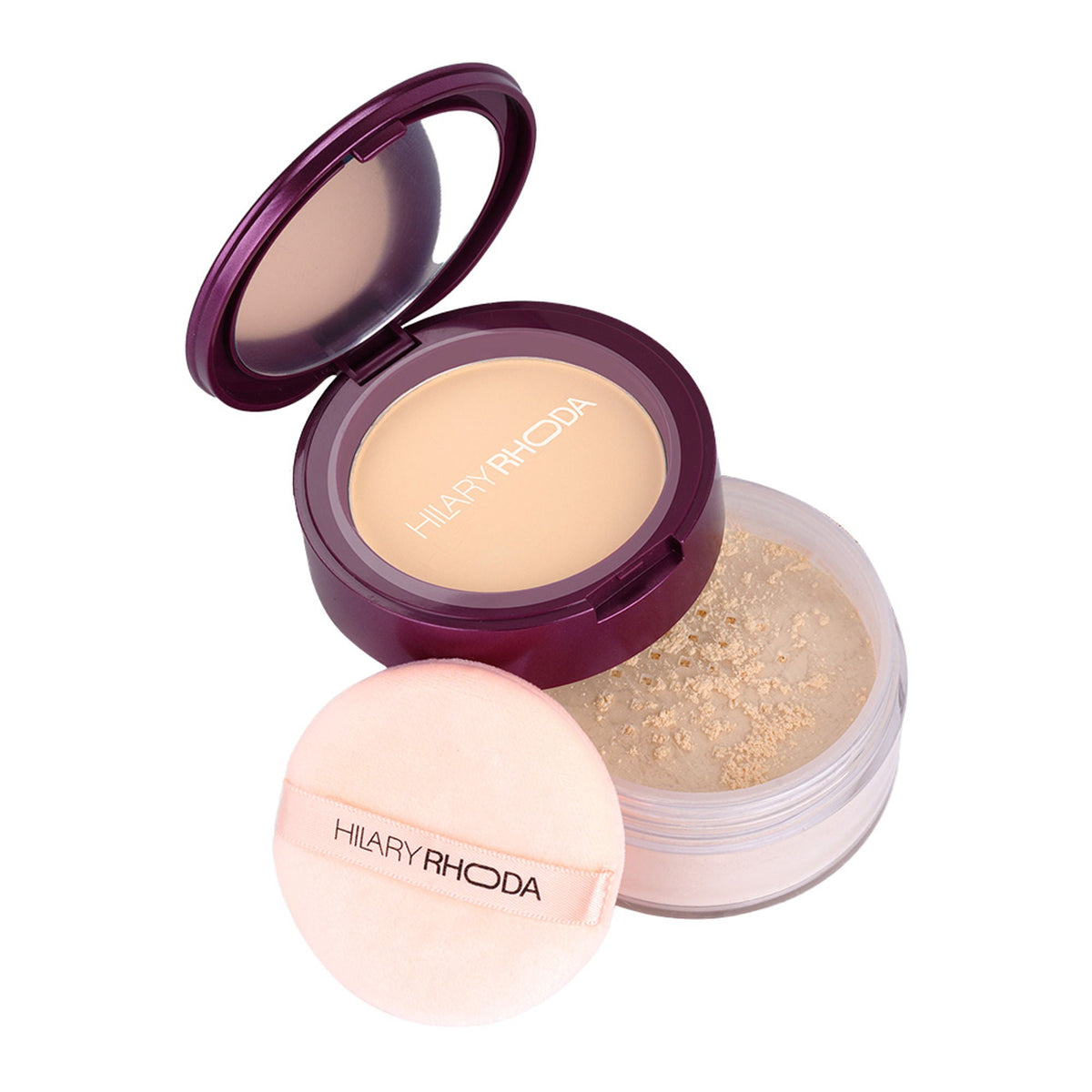 Hilary Rhoda The Setting Duo Matte Compact Powder - Natural 02 | Grocsy