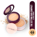 Hilary Rhoda The Setting Duo Matte Compact Powder - Beige 03 | Grocsy