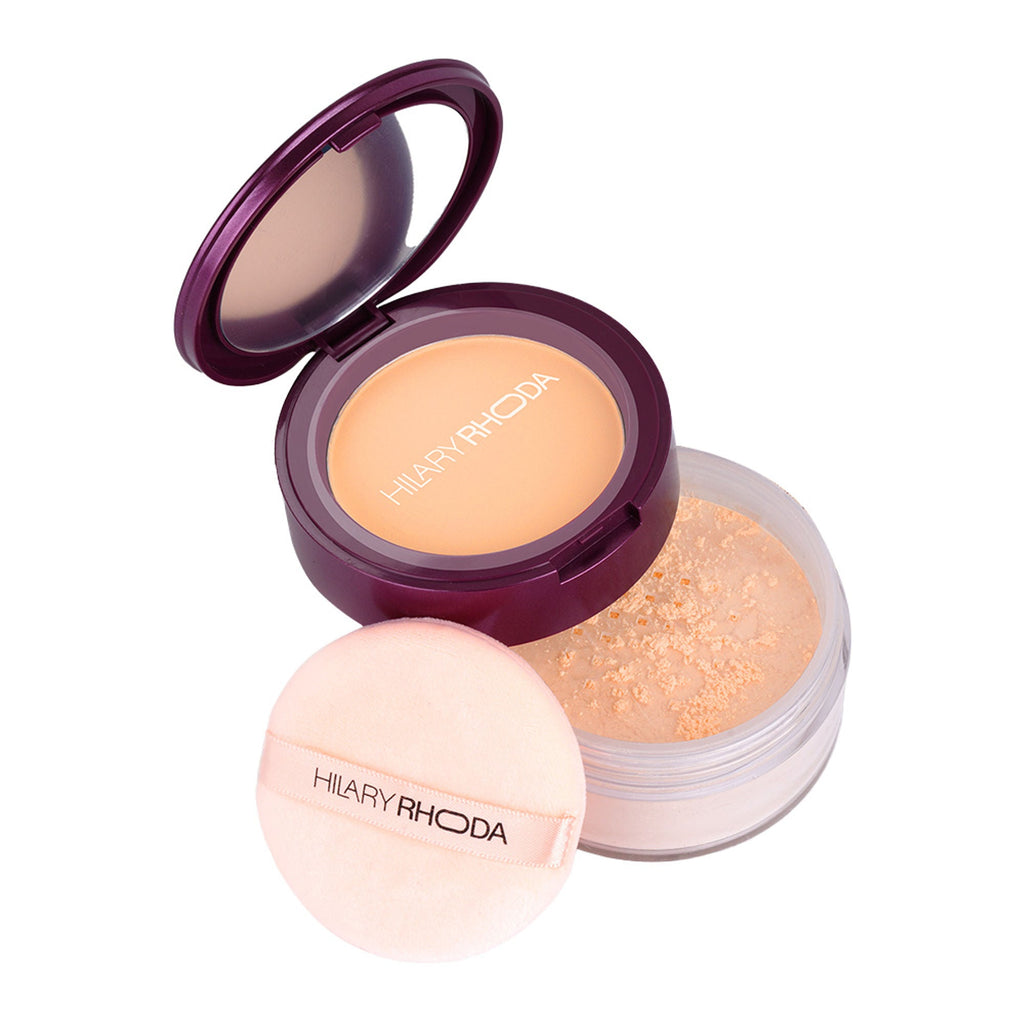 Hilary Rhoda The Setting Duo Matte Compact Powder - Sand 04 | Grocsy