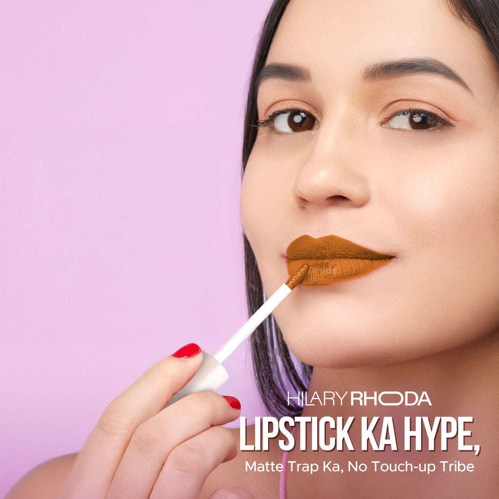 Hilary Rhoda Matte Trap Liquid Lipstick - Nude Almond 01 | Grocsy