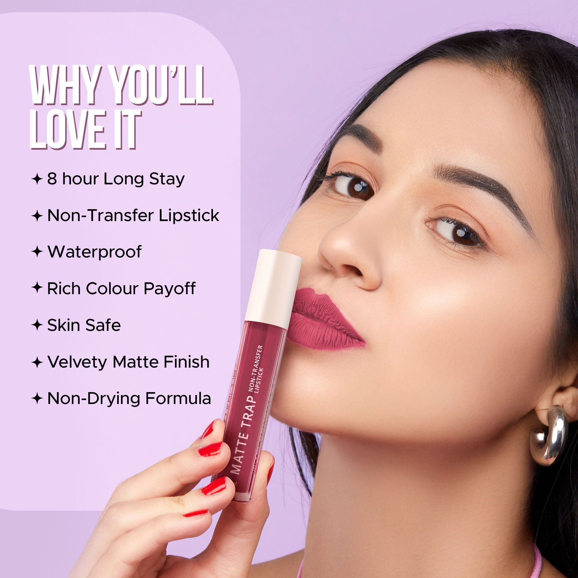 Hilary Rhoda Matte Trap Liquid Lipstick - Brick Rust 04 | Grocsy
