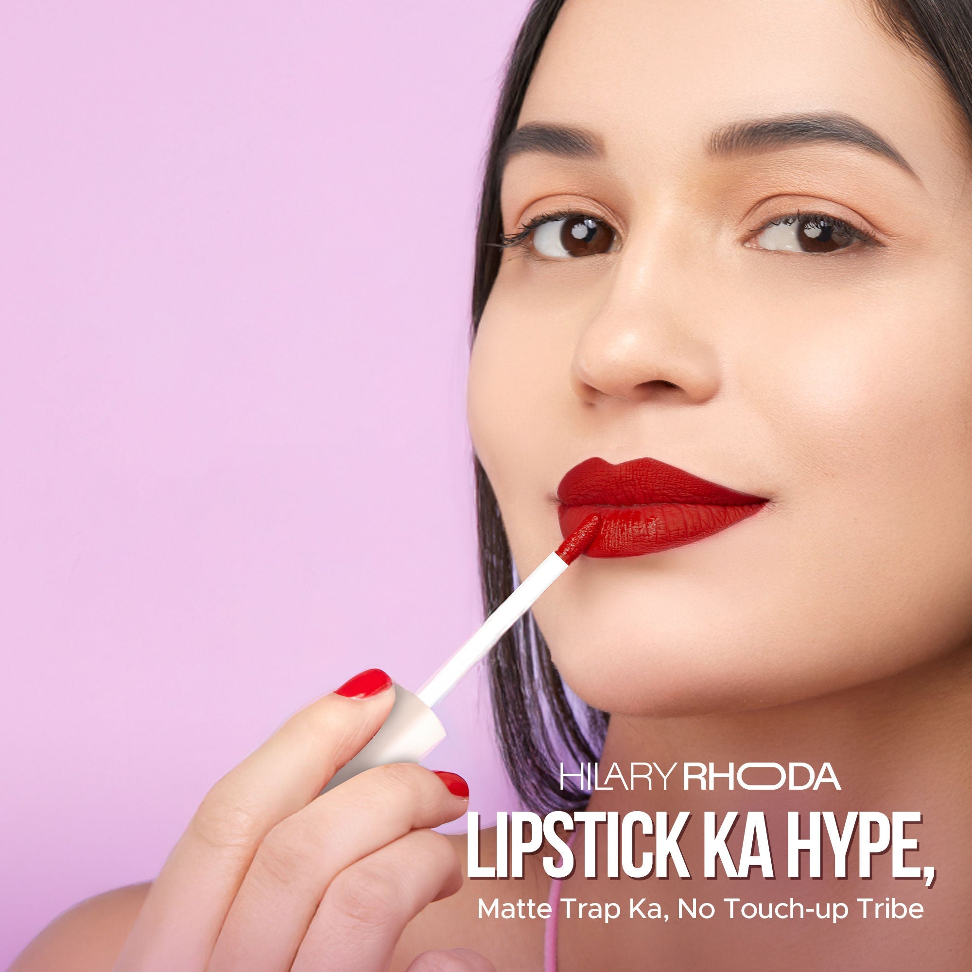 Hilary Rhoda Matte Trap Liquid Lipstick - Ambitious Red 21 | Grocsy