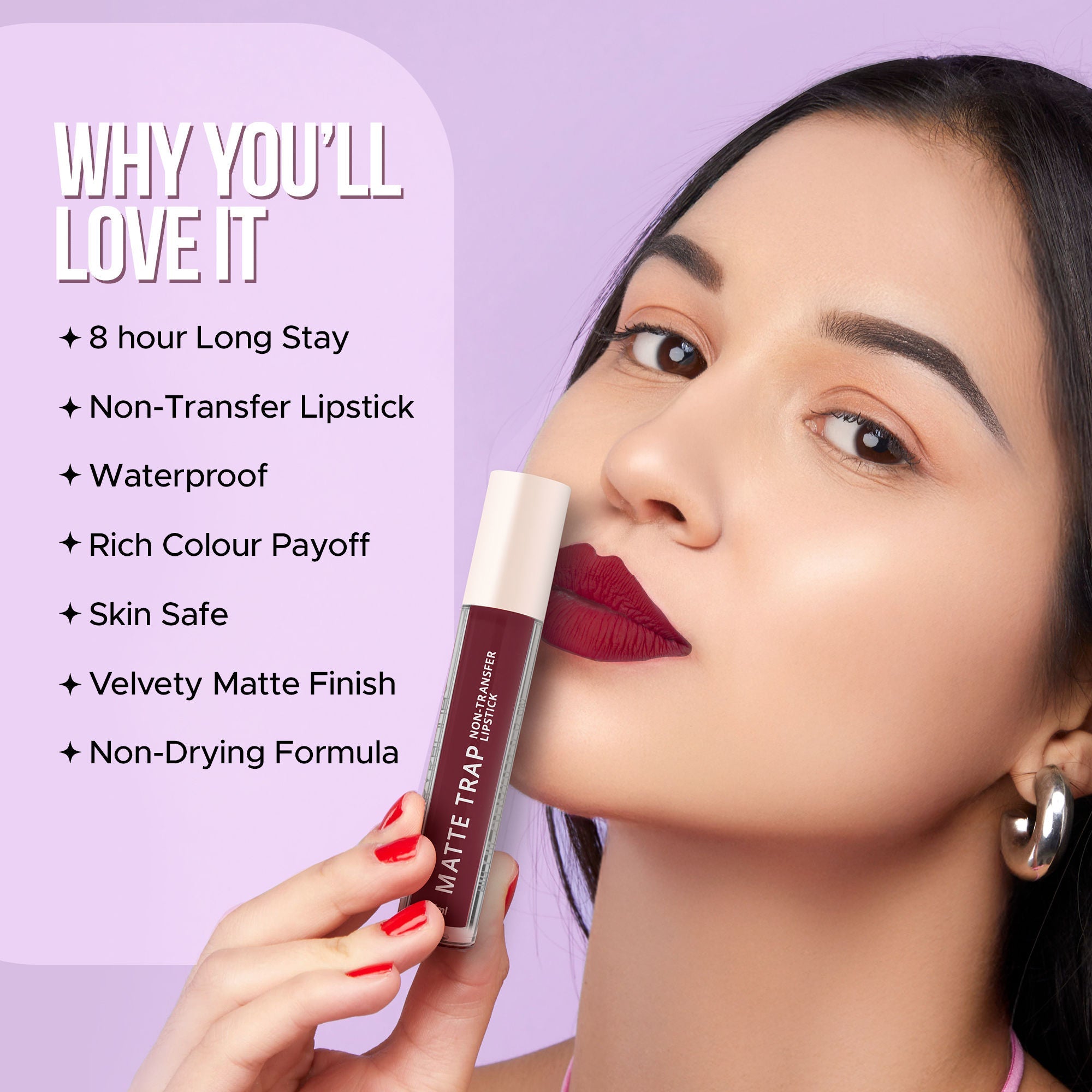 Hilary Rhoda Matte Trap Liquid Lipstick - Major Wine 23 | Grocsy