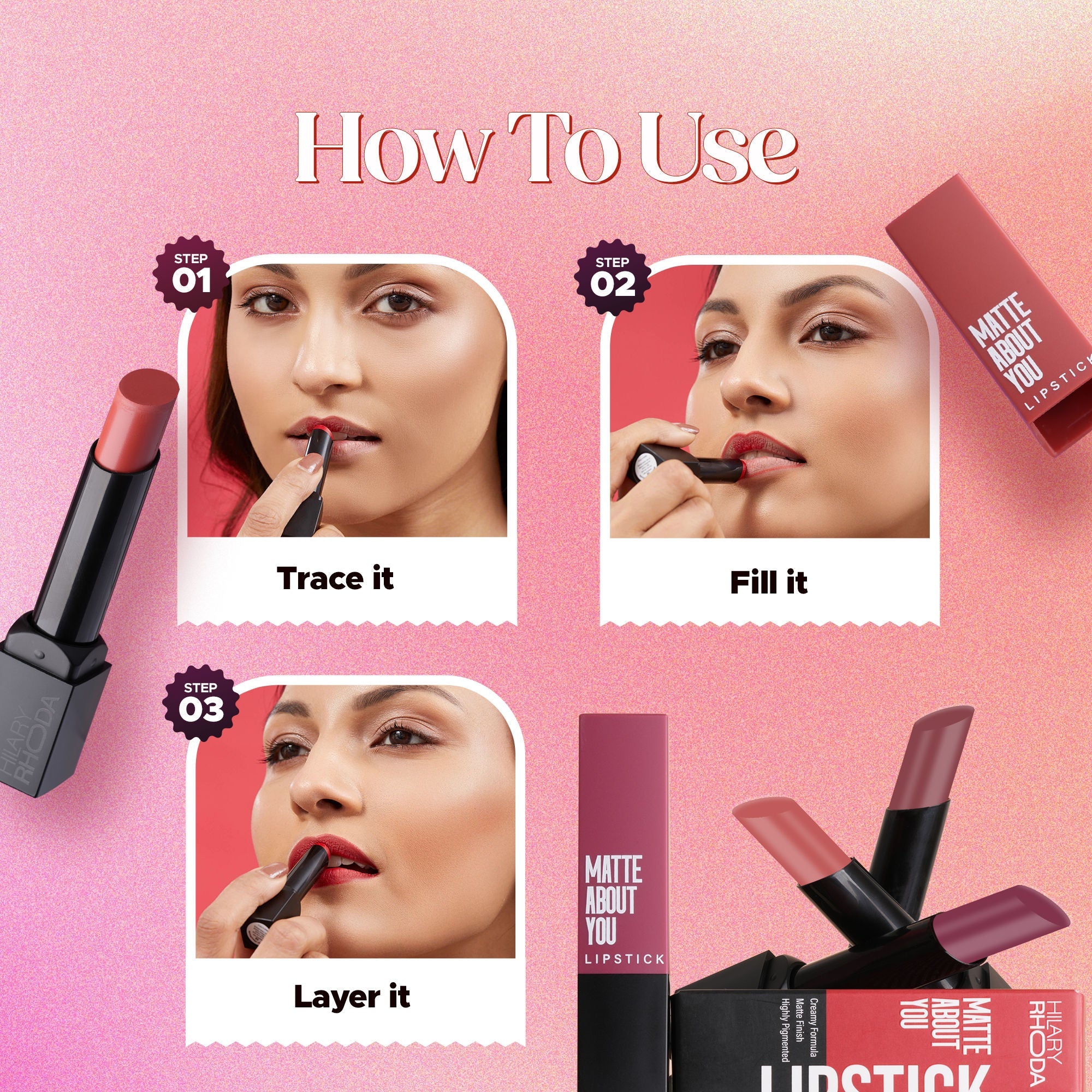 Hilary Rhoda Matte About You Lipstick - Hazel Hug 02 | Grocsy