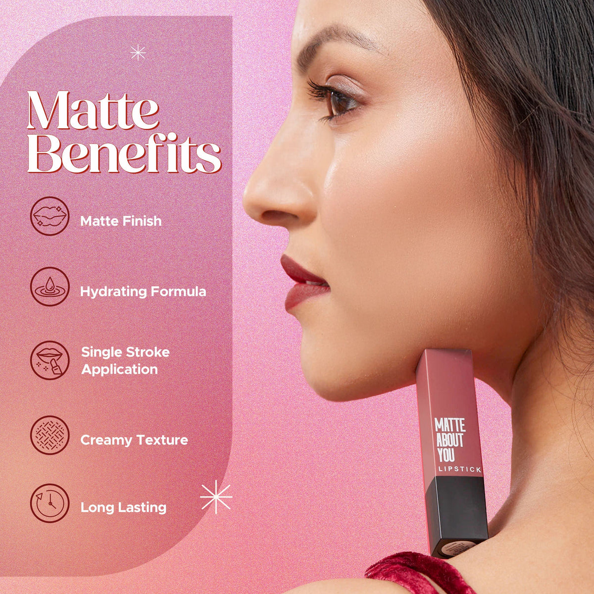 Hilary Rhoda Matte About You Lipstick - Bombshell 05 | Grocsy