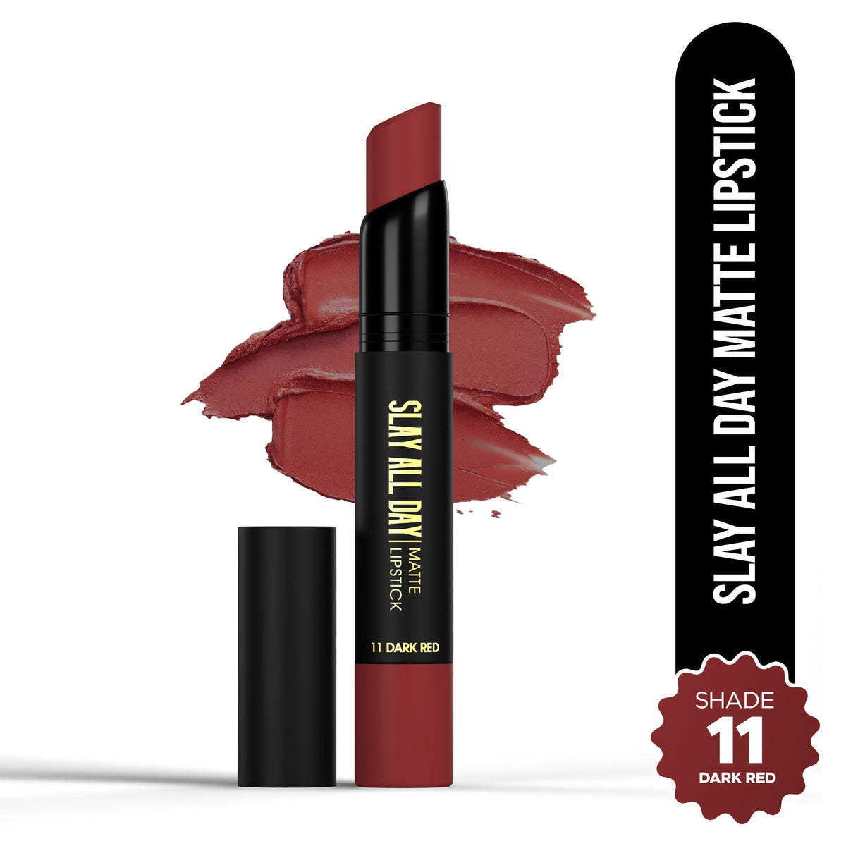 Hilary Rhoda Slay All Day Matte Lipstick - Dark Red 11 | Grocsy