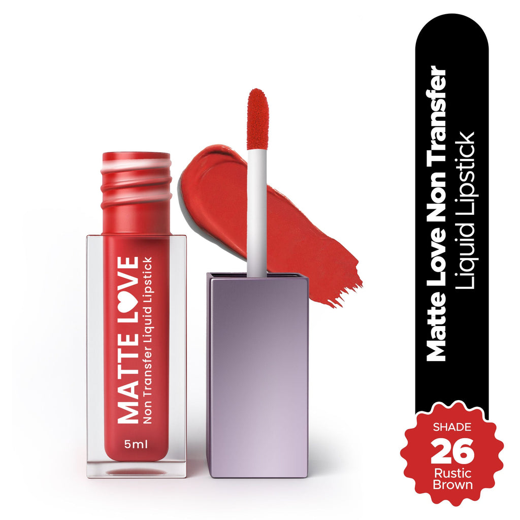 Hilary Rhoda Matte Love Non Transfer Liquid Lipstick - Rustic Brown 26 | Grocsy