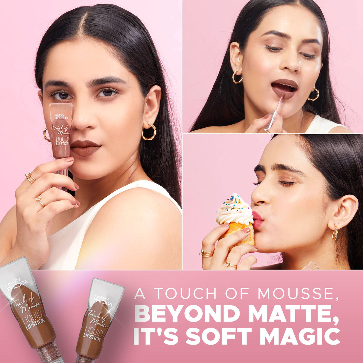 Hilary Rhoda Touch Of Mousse Waterproof Lipstick - My Forever 01 | Grocsy