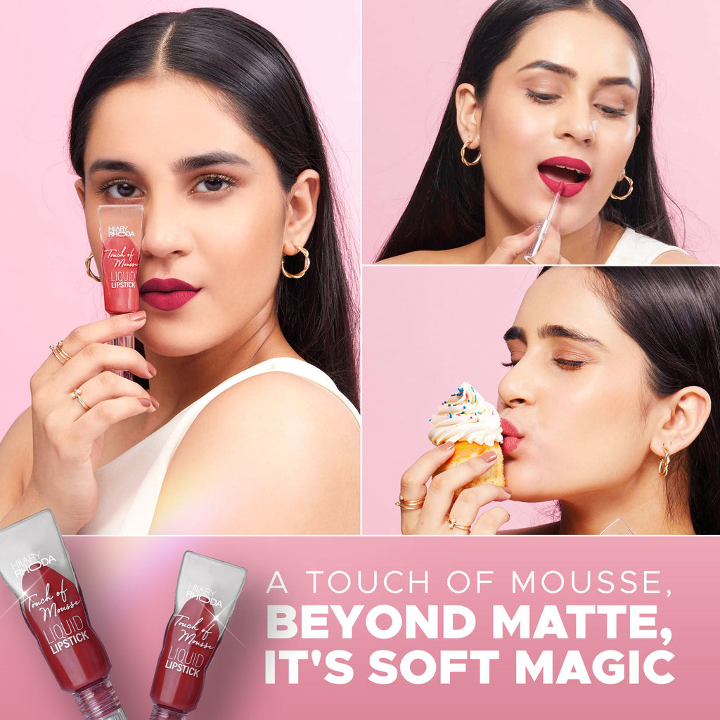 Hilary Rhoda Touch Of Mousse Waterproof Lipstick - Little Peachy 02 | Grocsy