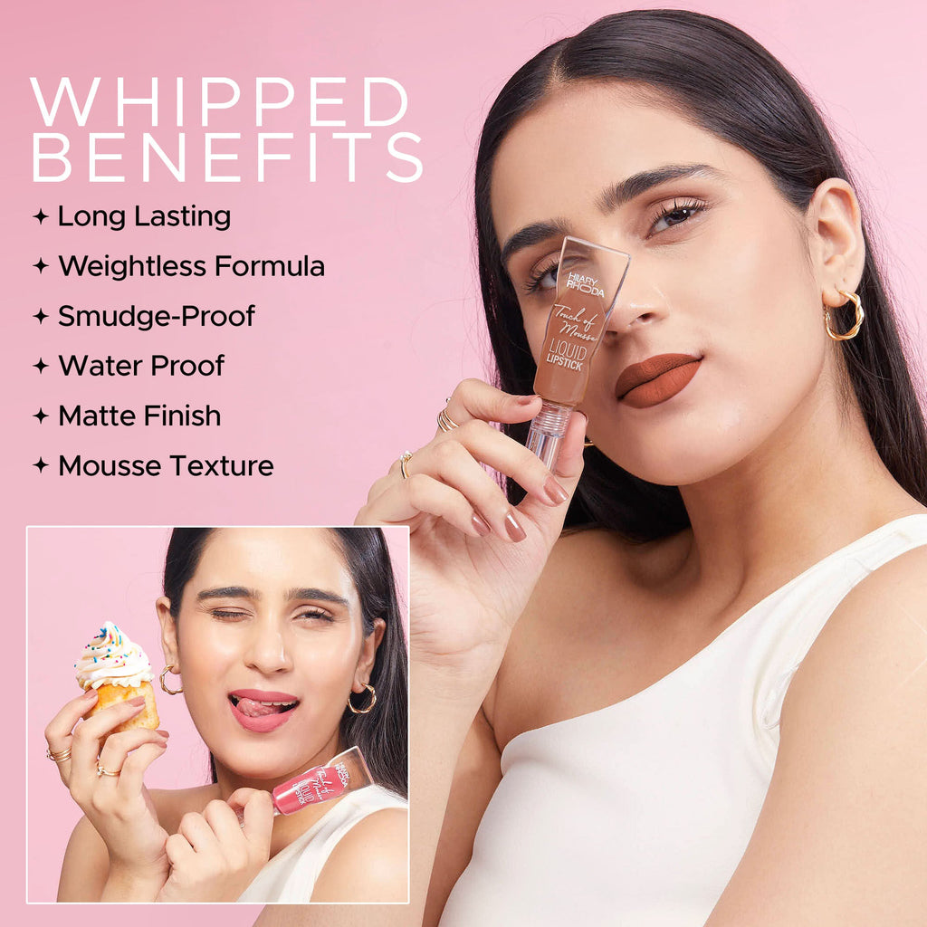Hilary Rhoda Touch Of Mousse Waterproof Lipstick - Pink Casual 03 | Grocsy